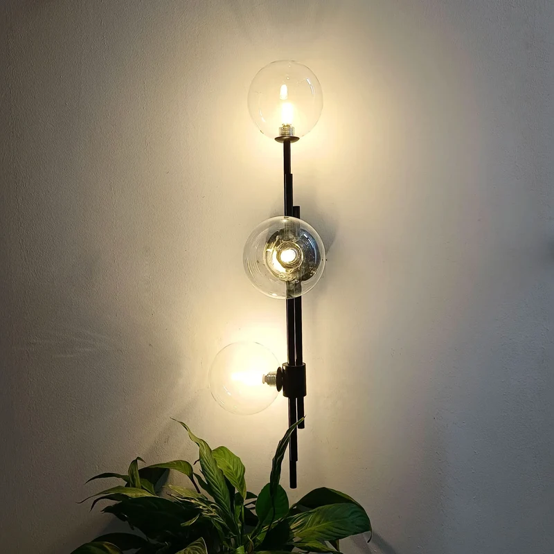 Moderne Wandleuchte Verstellbares Glaskugel-Design – Luxalight