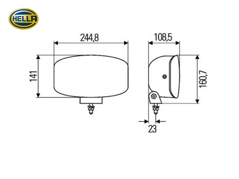 Hella Jumbo 320 FF mit LED-Standlicht