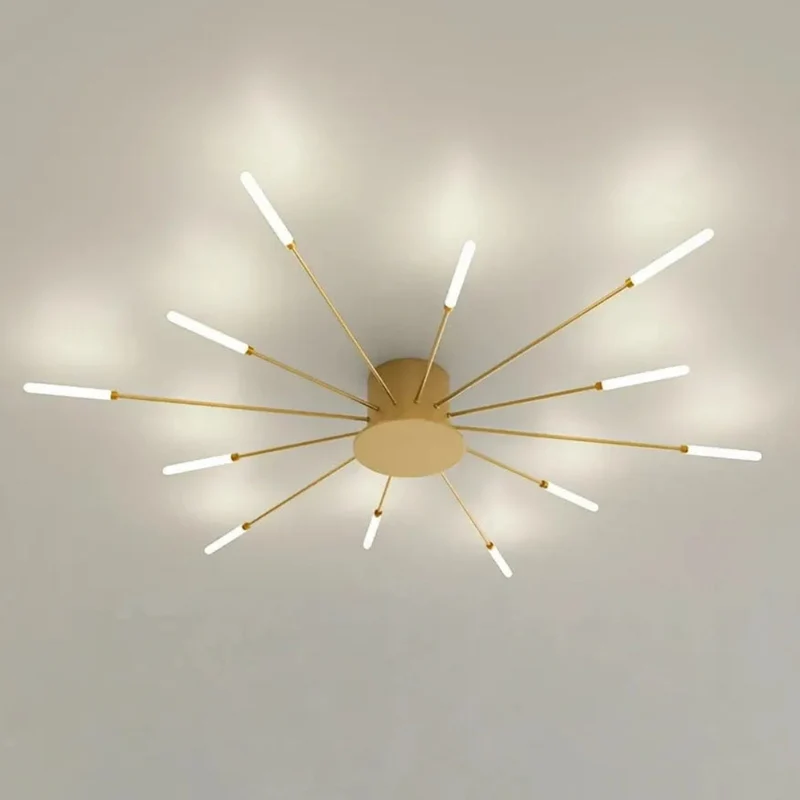 Dimmbare Sputnik-Deckenleuchte aus Metall für Wohnzimmer
