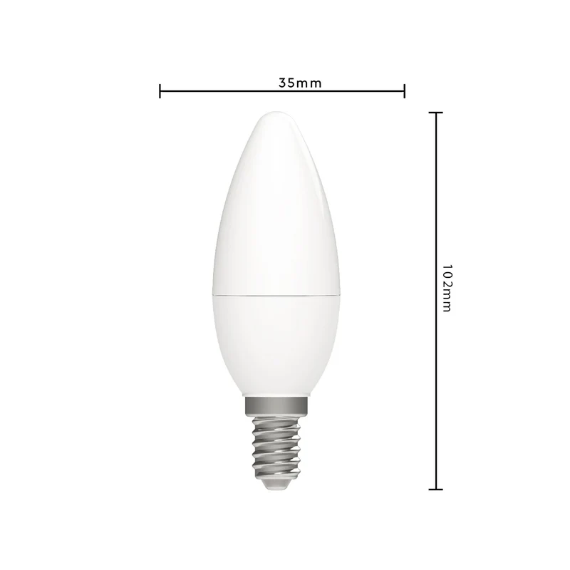 LED Kerze E14 dimmbar 5W Dim2warm Opal C35 - LED's Light