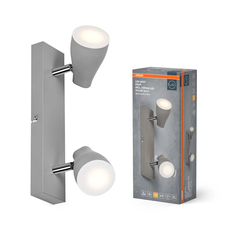 OSRAM LED SPOT PEAR Deckenanbau-Spot, gr, 8,6W, 420lm