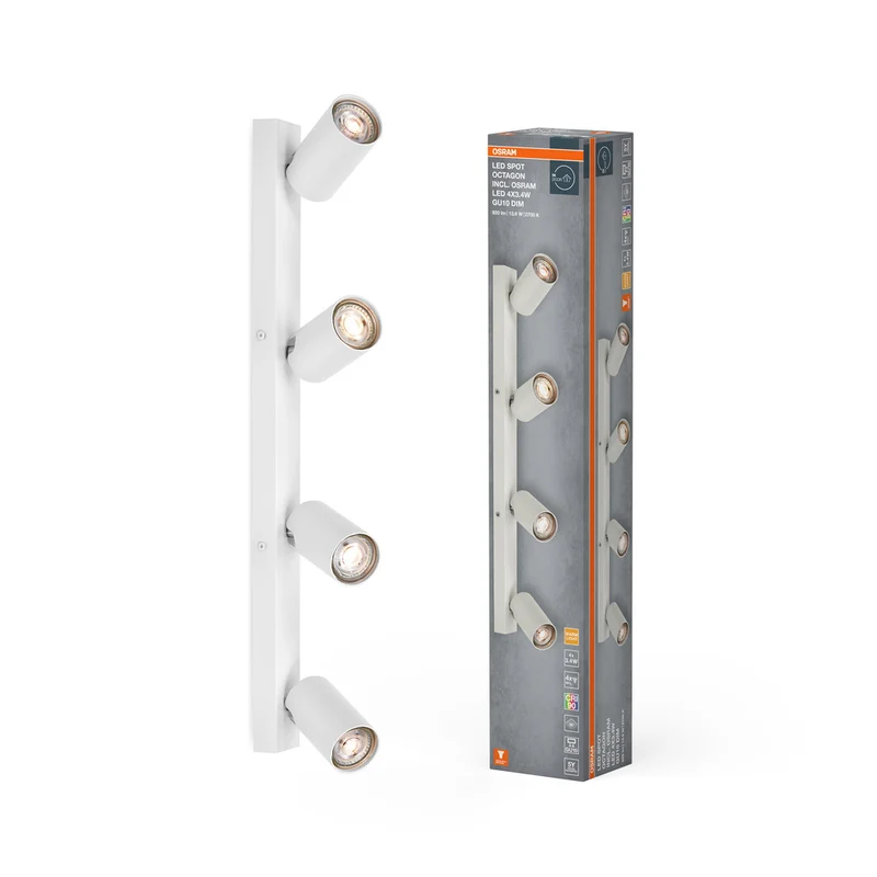 OSRAM LED SPOT OCTAGON Deckenleuchte 4 x 3,4W, GU10, 920lm, weiß