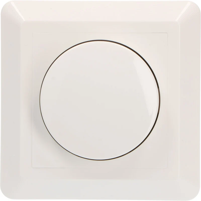 Dimmerabdeckung mit Rahmen weiß für Dimmer mit 4/6 mm Achse - LED's Light