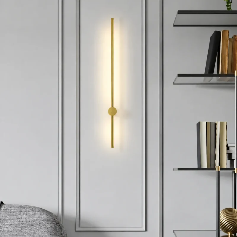 Dimmbare minimalistische Wandleuchte im linearen Design