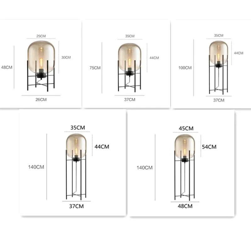 Skandinavische Stehlampe Dreibein Design Buntglas Sanfte Atmosphäre – Boreal