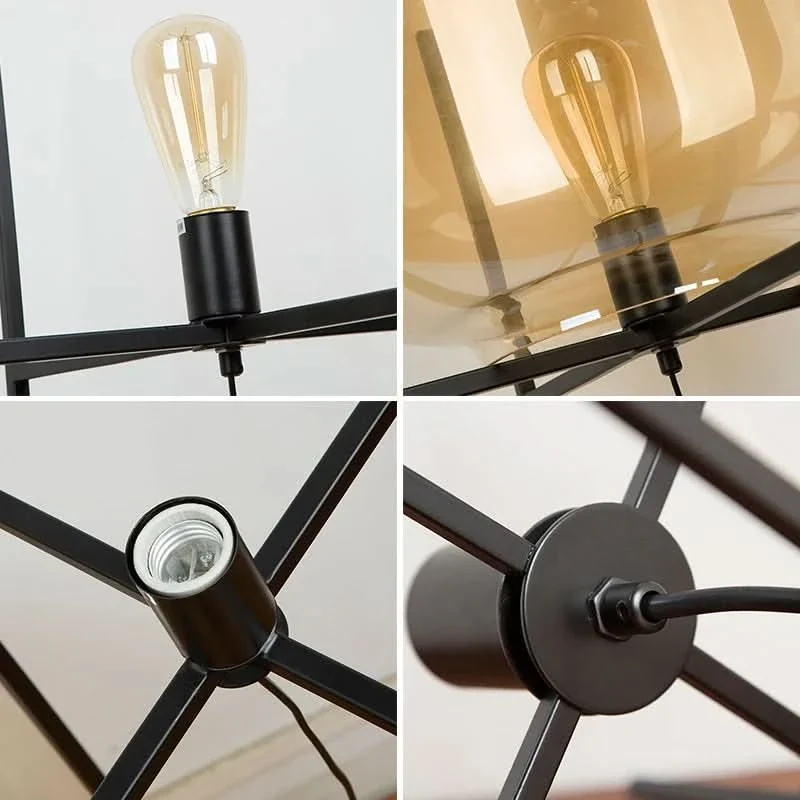 Skandinavische Stehlampe Dreibein Design Buntglas Sanfte Atmosphäre – Boreal