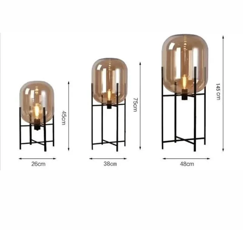 Skandinavische Stehlampe Dreibein Design Buntglas Sanfte Atmosphäre – Boreal