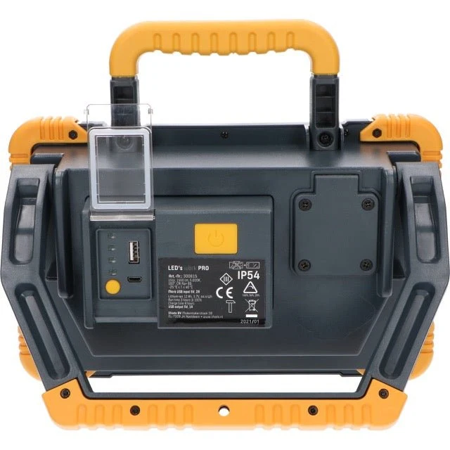 Akku LED-Bauleuchte 15W dimmbar 1.500lm IK08 USB-Powerbank - LED's Work