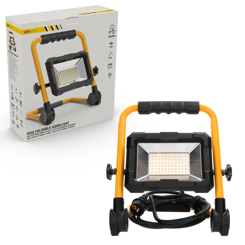LED-Arbeitsleuchte 5500 – faltbar und neigbar – 3 Meter Kabel – IP65 – 30 W