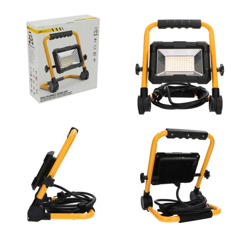 LED-Arbeitsleuchte 5500 – faltbar und neigbar – 3 Meter Kabel – IP65 – 30 W