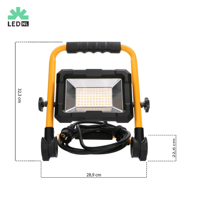 LED-Arbeitsleuchte 5500 – faltbar und neigbar – 3 Meter Kabel – IP65 – 30 W