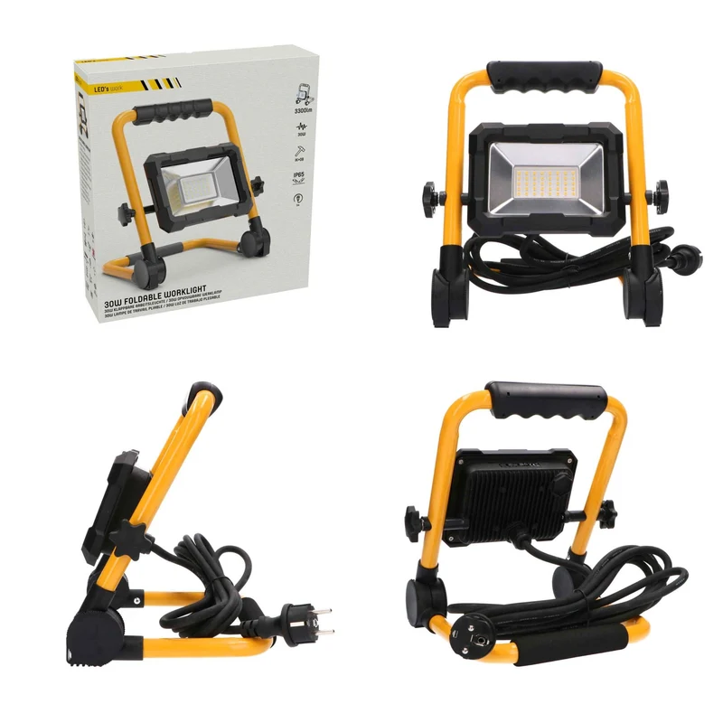 LED-Arbeitsleuchte 3300 – faltbar und neigbar – 3 Meter Kabel – IP65 – 30 W