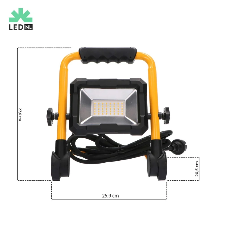 LED-Arbeitsleuchte 3300 – faltbar und neigbar – 3 Meter Kabel – IP65 – 30 W