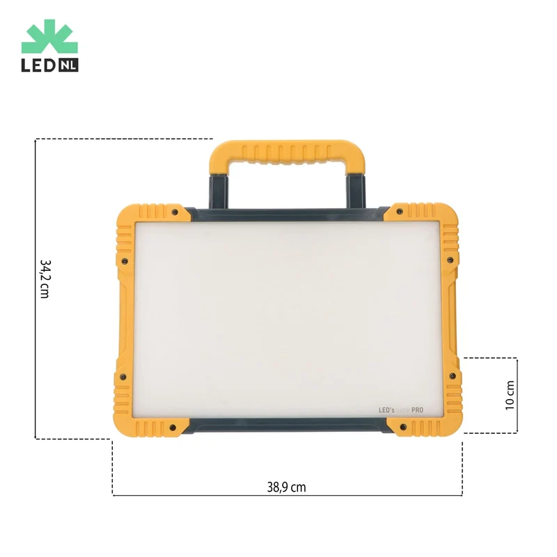 LED-Baustrahler mit zwei Steckdosen 60W kaltweiß IK08 5m Zuleitung IP54 - LED's Work