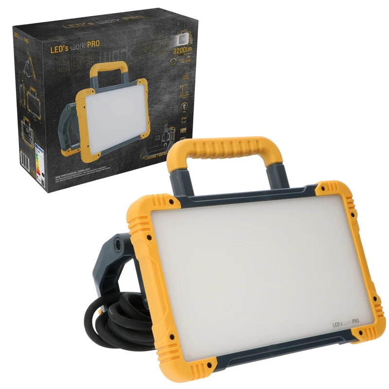 LEDs Work Premium LED Arbeitsleuchte 3200 - 5 Meter Kabel - Im harten Einsatz getestet - IP54 wasserdicht - 30W