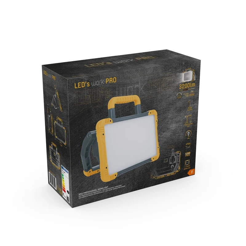 LEDs Work Premium LED Arbeitsleuchte 3200 - 5 Meter Kabel - Im harten Einsatz getestet - IP54 wasserdicht - 30W