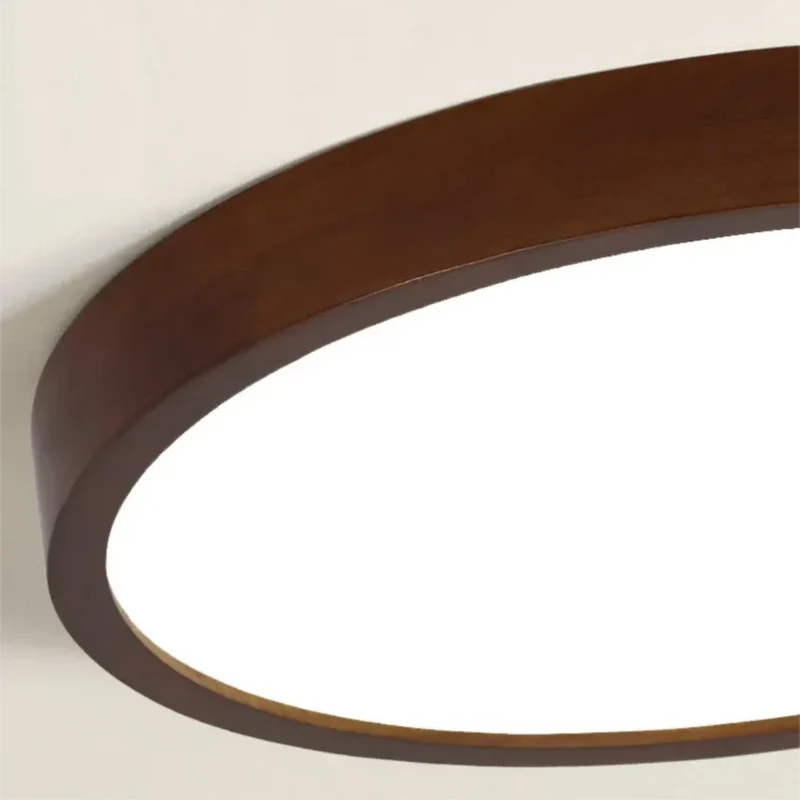 Skandinavische LED Deckenleuchte aus Holz für Wohnzimmer