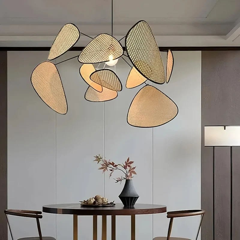Pendelleuchten Rattan im japanischen Design für Esszimmer