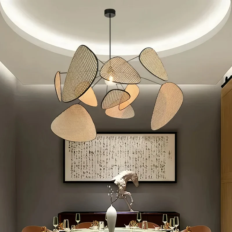 Pendelleuchten Rattan im japanischen Design für Esszimmer