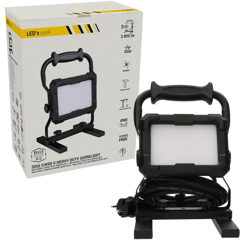 LED-Arbeitsstrahler IP65 30W 5m Zuleitung IK08 - LED's Work