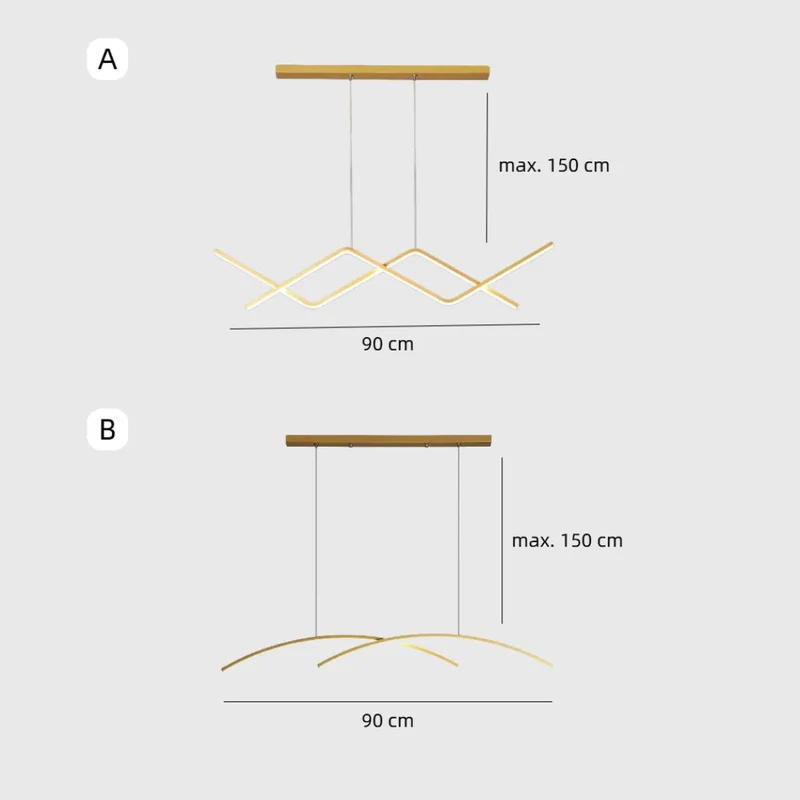 Moderne Design LED Hängeleuchte für Küche und Esszimmer