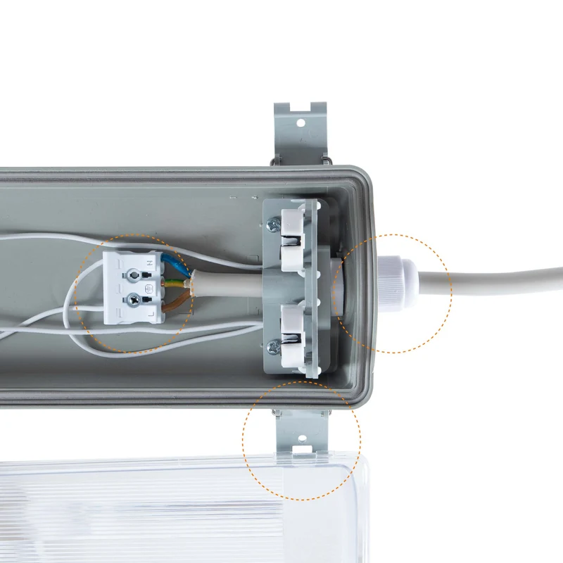 EasyBudget LED-Feuchtraumleuchte 60cm 18W 2x Röhre neutralweiss - Proventa