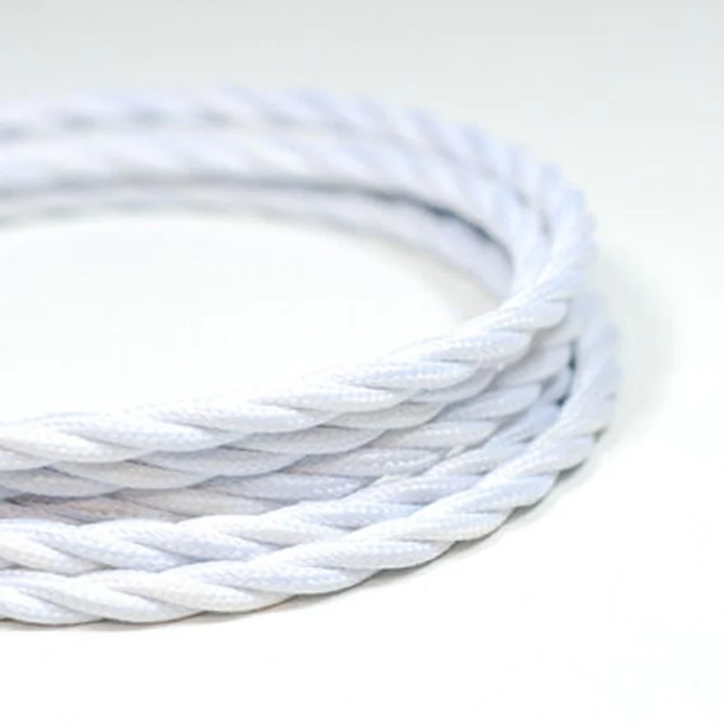 Vintage 2-adriges gedrehtes Seidenstoff kabel 0.75mm²:~1440