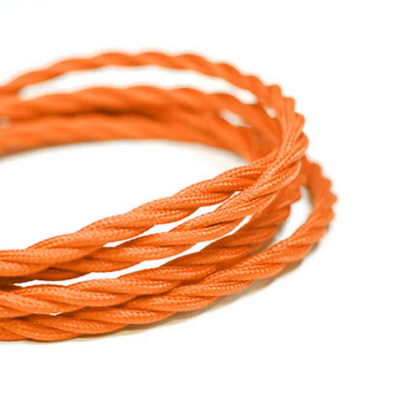 Vintage 2-adriges gedrehtes Seidenstoff kabel 0.75mm²:~1440