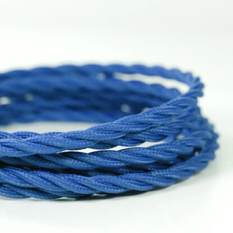 Vintage 2-adriges gedrehtes Seidenstoff kabel 0.75mm²:~1440