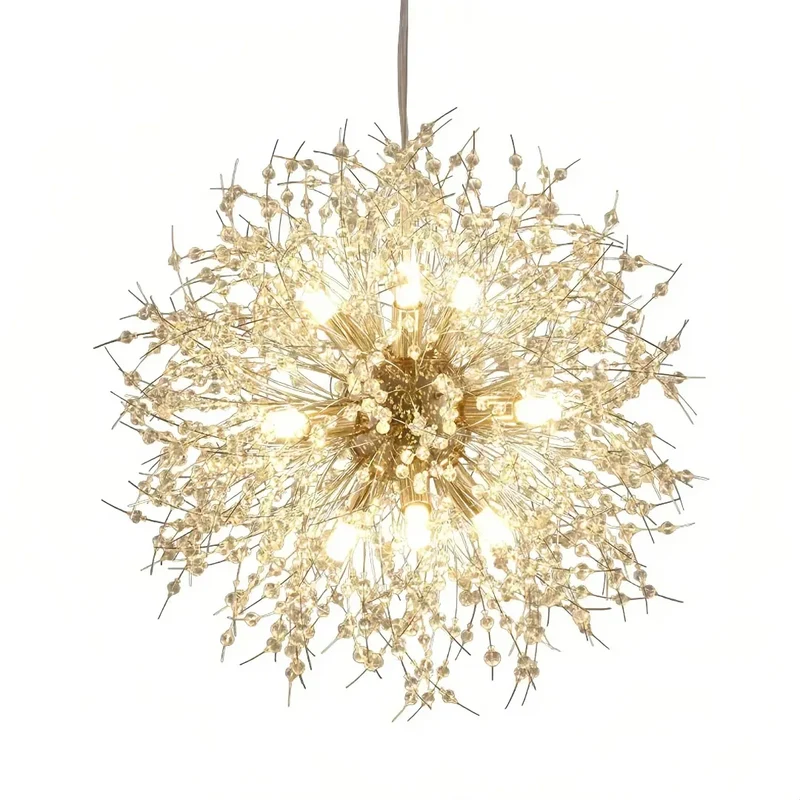 Design Pendelleuchte im Sputnik-Stil aus Kristallglas für Esszimmer