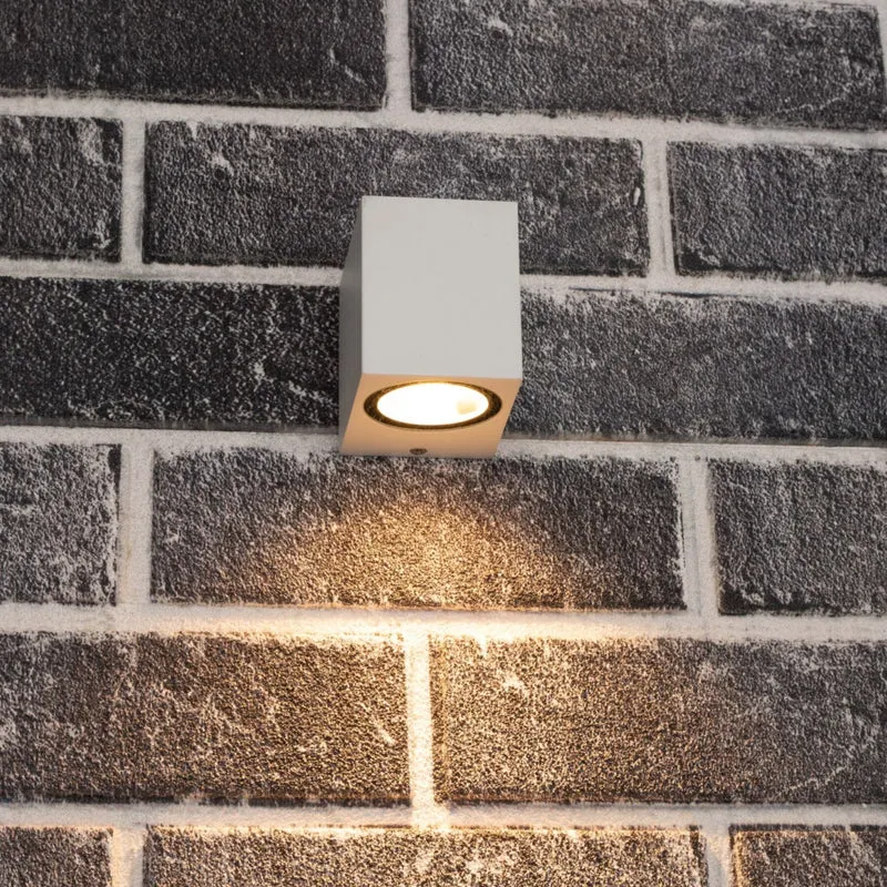 Außen-Wandleuchte weiß 1x GU10 IP44 für LED und Halogen bis 35W - LED's Light