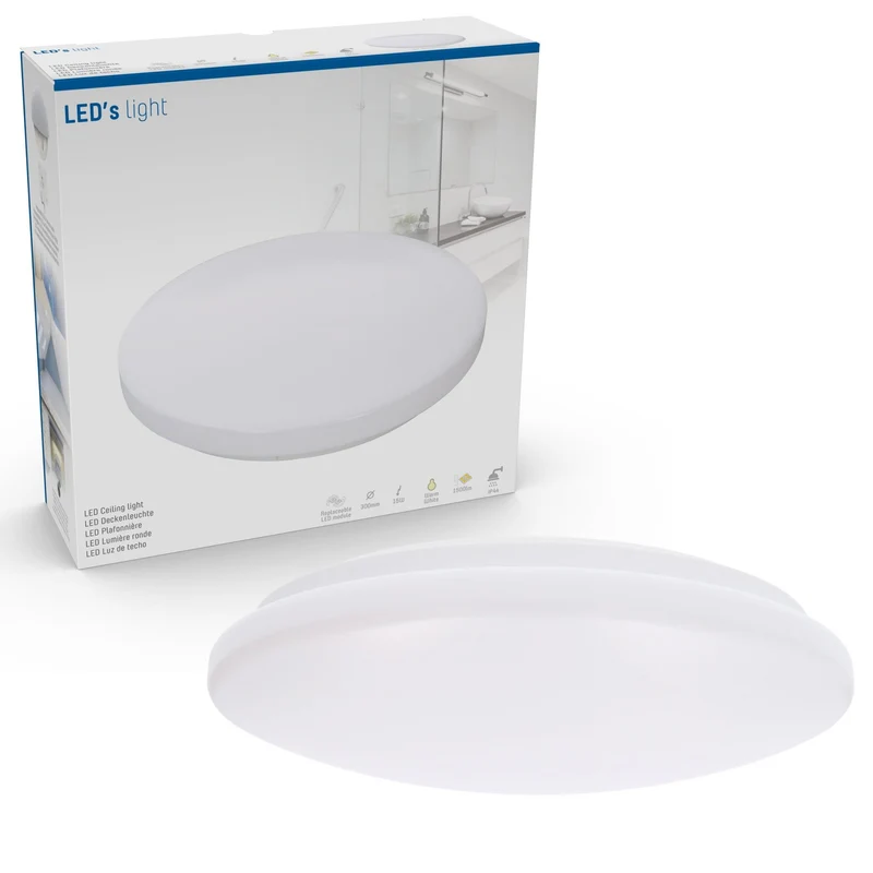 LED's Light Universal Deckenleuchte 1500 - Badezimmergeeignet IP44 - Warmweiß (3000K) - 30 cm