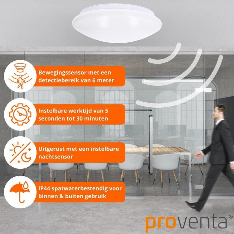 LED's Light Deckenleuchte mit Sensor 1100 - Tageslicht- und Bewegungserkennung - Ø 33 cm