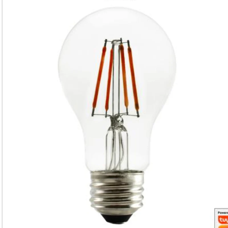 Smarte LED-Lampe E27 klar – Dimmbares warmweißes Licht – Bedienbar mit App