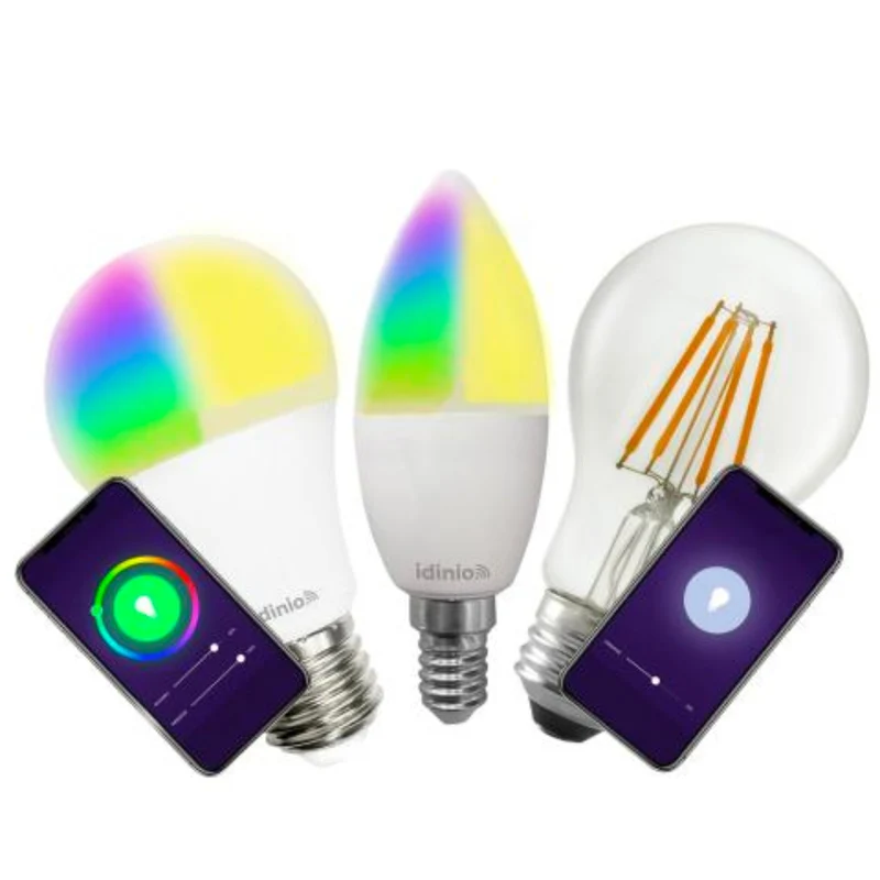 Smarte LED-Lampe E27 klar – Dimmbares warmweißes Licht – Bedienbar mit App