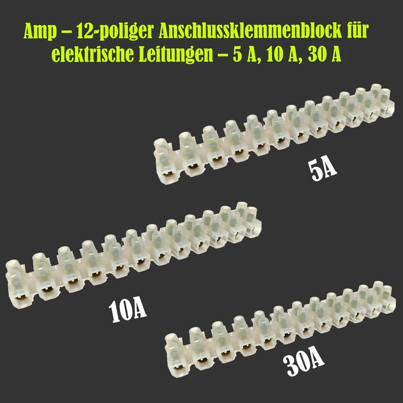 Elektroverzinnung und AMP 12 polige Leiste mit doppelten Schraubklemmen~2559