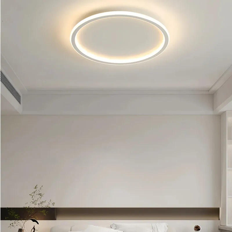 Flache runde Deckenleuchte modern dimmbar ideal fürs Schlafzimmer