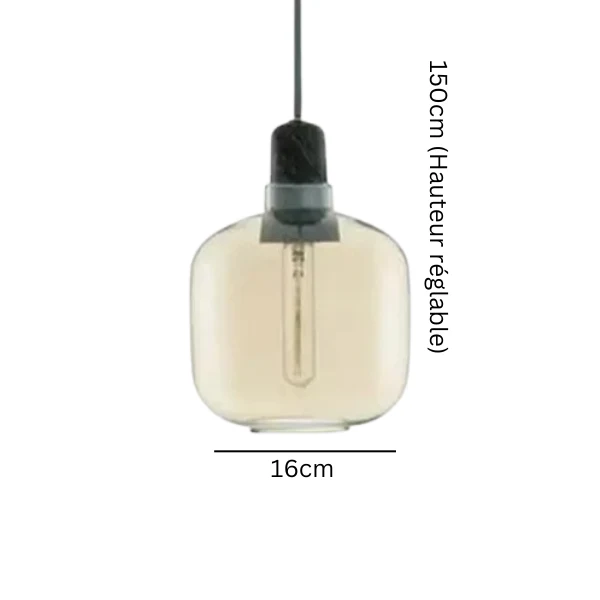 Moderne Pendelleuchte aus getöntem Glas – Éclat Verre