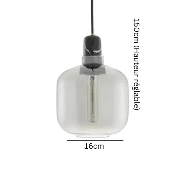 Moderne Pendelleuchte aus getöntem Glas – Éclat Verre