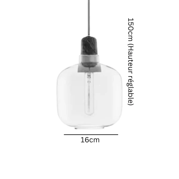 Moderne Pendelleuchte aus getöntem Glas – Éclat Verre