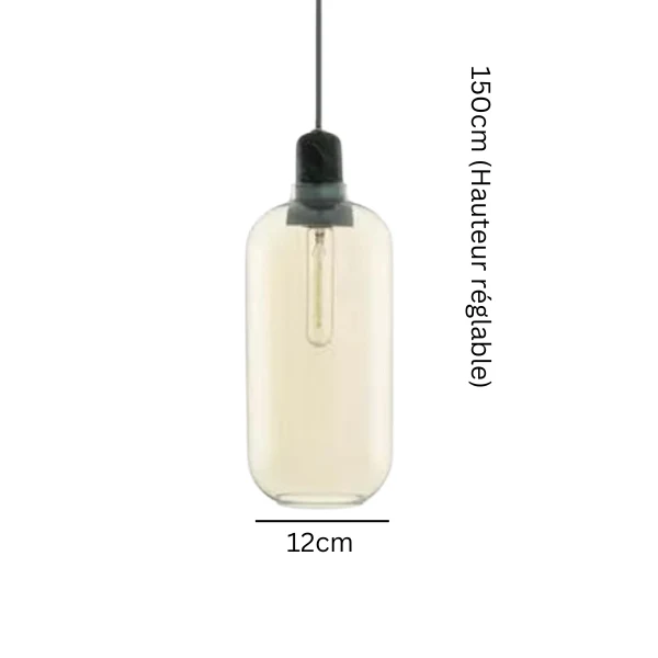 Moderne Pendelleuchte aus getöntem Glas – Éclat Verre