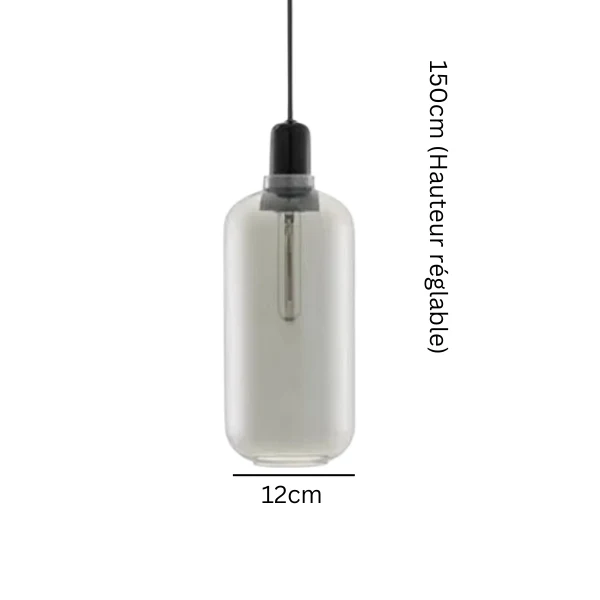 Moderne Pendelleuchte aus getöntem Glas – Éclat Verre
