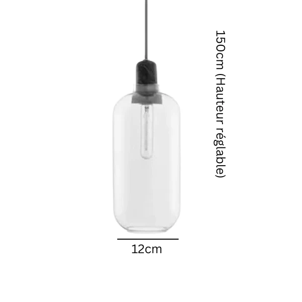 Moderne Pendelleuchte aus getöntem Glas – Éclat Verre