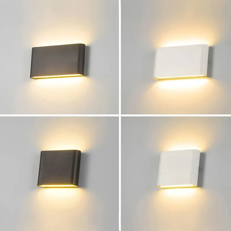 Flache LED Wandleuchte für Treppenhaus, Modernes Design aus Metall