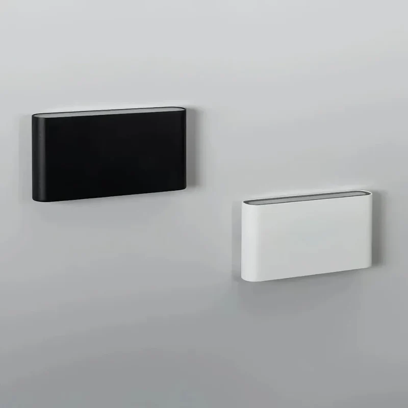 Flache LED Wandleuchte für Treppenhaus, Modernes Design aus Metall