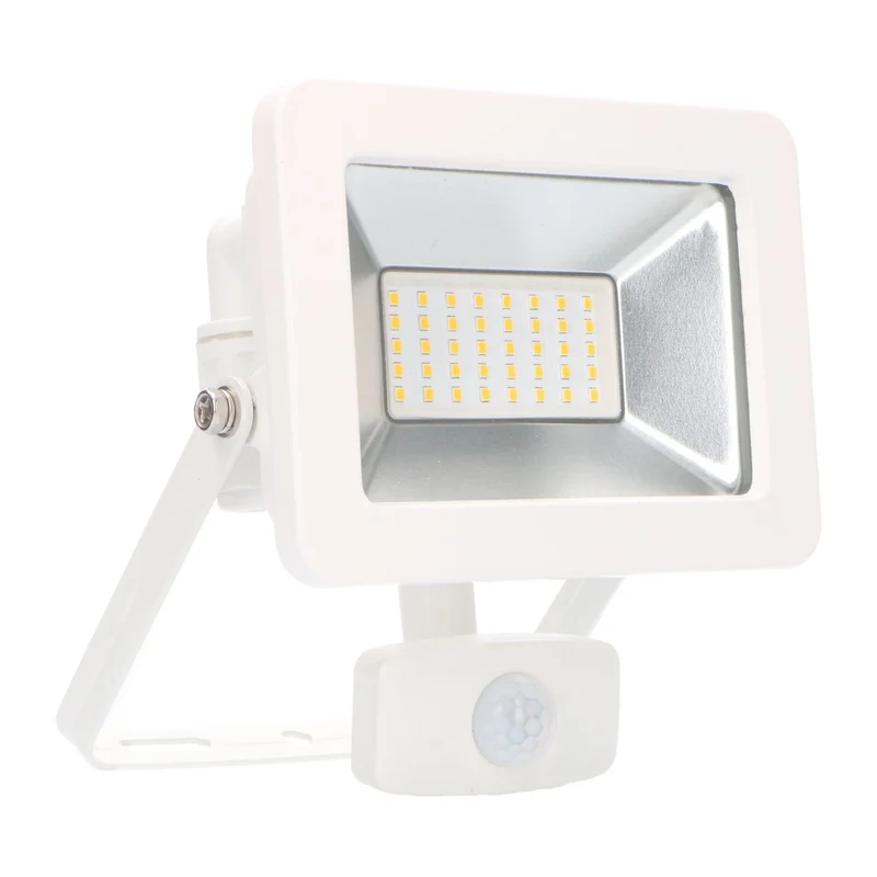 LED-Außenstrahler mit Bewegungsmelder weiß 30 Watt neutralweiß IP44 - LED's Light