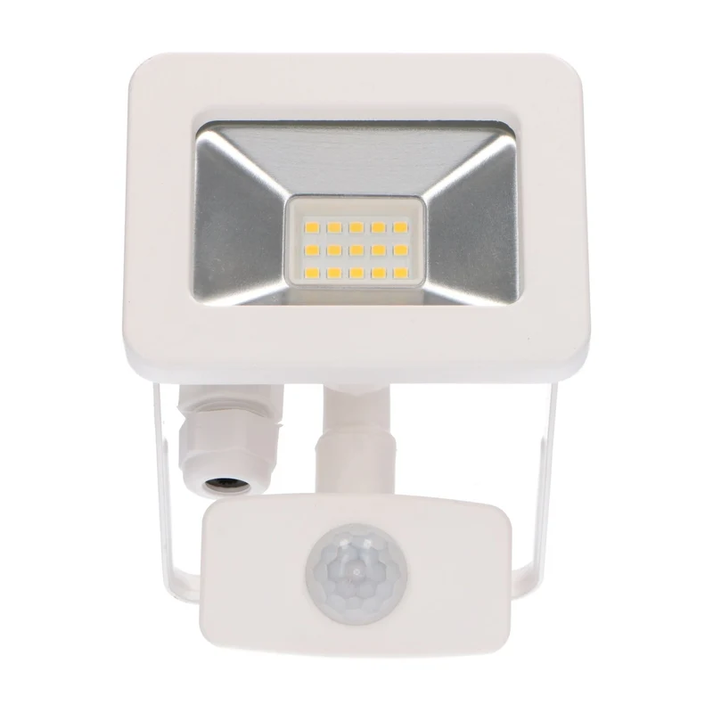 LED-Außenstrahler mit Bewegungsmelder weiß 10 Watt neutralweiß IP44 - LED's Light