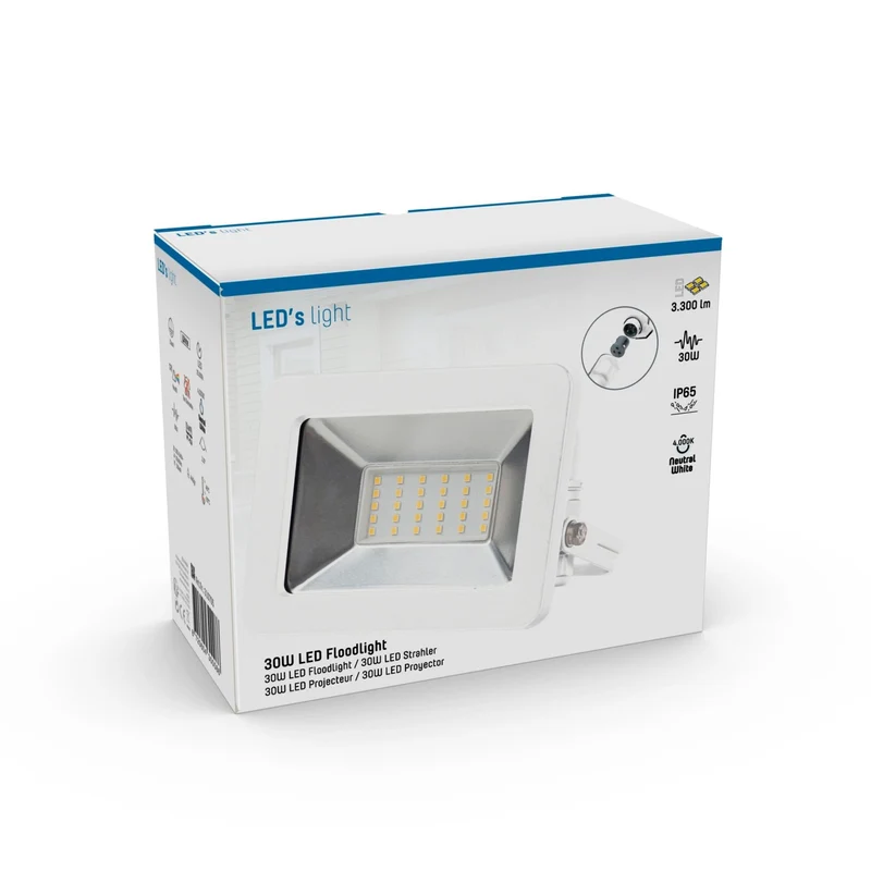 LEDs Light Floodlight 3300 - Wasserdicht IP65 - 30W - Weiß