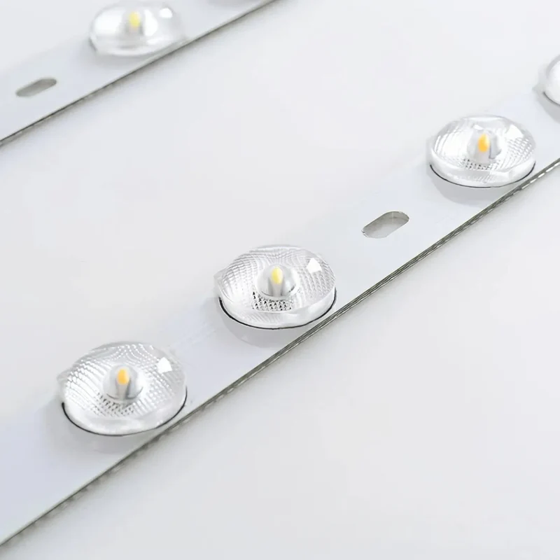 Runde skandinavische LED-Deckenleuchte aus Holz für Schlafzimmer, flach und dimmbar