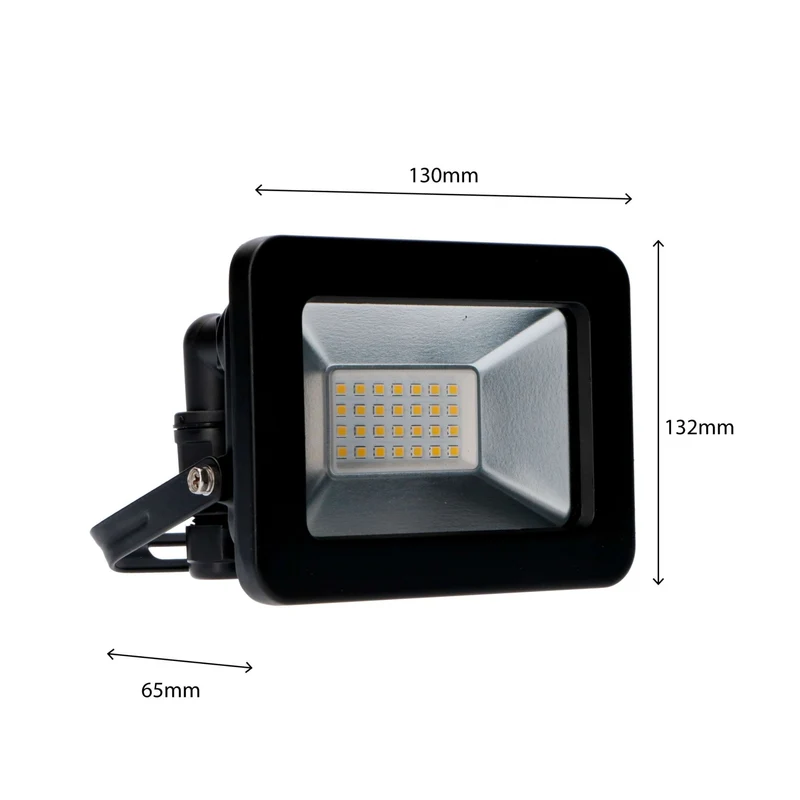 LED-Außenstrahler schwarz 20 Watt neutralweiß IP65 - LED's Light